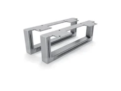 Sale HEVVA Möbelfüße GRAZ 10 cm Hoch 30 cm Tief 2er Set Rohstahl-Klarlack Stahlfarben