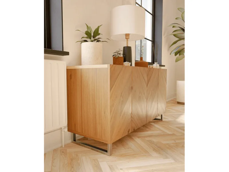 HEVVA Möbelfüße GRAZ 10 cm Hoch 45 cm Tief 2er Set Rohstahl-Klarlack