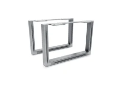 Online HEVVA Möbelfüße GRAZ 20 cm Hoch 30 cm Tief 2er Set Rohstahl-Klarlack Stahlfarben