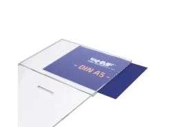 HMF 46913 Acryl Spendenbox Abschließbar 215 x 16 x 16 cm DIN A5 Blatteinschub Transparent