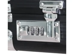 New HMF 14651-02 Alu Aktenkoffer Herren Zahlenschloss 45 x 33 x 11 cm Schwarz