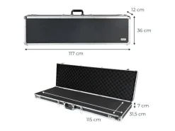 New HMF 14405-02 Alu Koffer Rasterschaumstoff 117 x 36 x 12 cm Schwarz