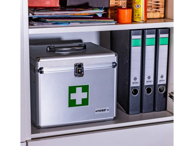 Hot HMF 14702-09 Alu Medizinkoffer Erste Hilfe Koffer Tragegriff 30 x 25 x 25 cm