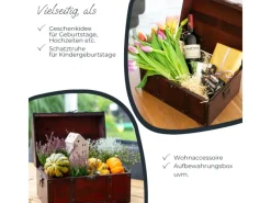 Online HMF 6406-135 Schatztruhe Holz 35 x 25 x 20 cm Portugal