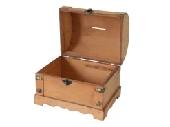 New HMF 6414-51 Spardose Holz Schloss 23 x 18 x 20 cm Groß Namibia