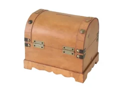 New HMF 6414-51 Spardose Holz Schloss 23 x 18 x 20 cm Groß Namibia