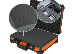 HMF 15502-18 Transportkoffer Rasterschaumstoff Universalkoffer 39 x 29 x 12 cm