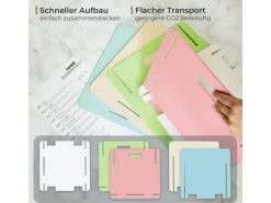 HMF Aufbewahrungsbox 3740 Holz zum Zusammenstecken 32cm in Mehrfarbig