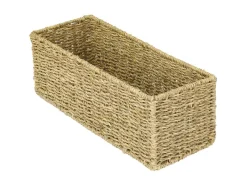 Clearance HMF Aufbewahrungskorb Badezimmer Korb Geflochten Seegras 38 x 15 x 14 cm