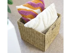 Clearance HMF Aufbewahrungskorb Korb Geflochten Seegras Kallax 32 x 34 x 32 cm