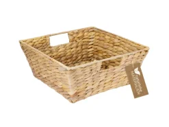 Sale HMF 37269-30CM Geschenkkorb Leer Aufbewahrungskorb Geflochten Wasserhyazinthe 30 x 30 x 12 cm