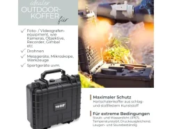 HMF ODK100 Outdoor-Fotokoffer Transportkoffer Rasterschaumstoff 27 x 24 x 13 cm