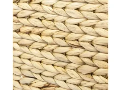 HMF 37231-S4 Tischset Rund Geflochten aus Wasserhyazinthe Platzset Abwaschbar 4er Set 35 cm