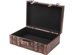 HMF VKO103 Vintage Koffer Holz 38 x 26 x 13 cm Deko Klassik