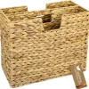 HMF Zeitungsständer Zeitungskorb Geflochten Wasserhyazinthe 2 Fächer 40 x 20 x 33 cm