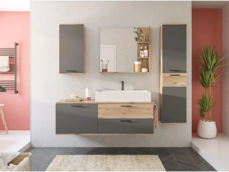 Hängeschrank Mason Grau 37 cm eintürig