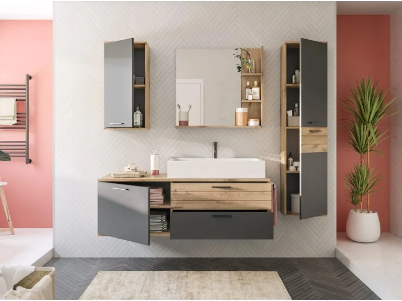 Hängeschrank Mason Grau 37 cm eintürig