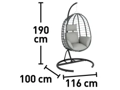 Hot Hängesessel Cupertino Faltbar