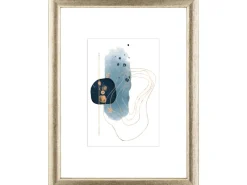 Holz-Bilderrahmen Silber/Gold 18 cm x 24 cm