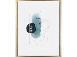 Holz-Bilderrahmen Silber/Gold 60 cm x 80 cm