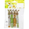 Holzclips Hase 4 Stück Bunt