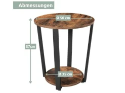 New holz4home Beistelltisch Lorie Rund