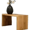 New holz4home Massivholz Hocker Bank aus Eiche mit Baumkante M