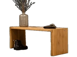 Clearance holz4home Massivholz Hocker Bank aus Eiche mit Baumkante L