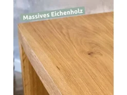 Clearance holz4home Massivholz Hocker Bank aus Eiche mit Baumkante L