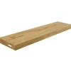 holz4home Schwebendes Wandregal aus Eiche 80cm Ohne Baumkante Natur