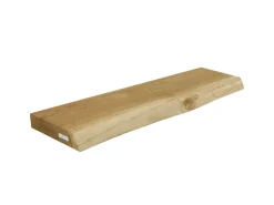 holz4home Schwebendes Wandregal aus Eiche 70cm mit Baumkante Natur