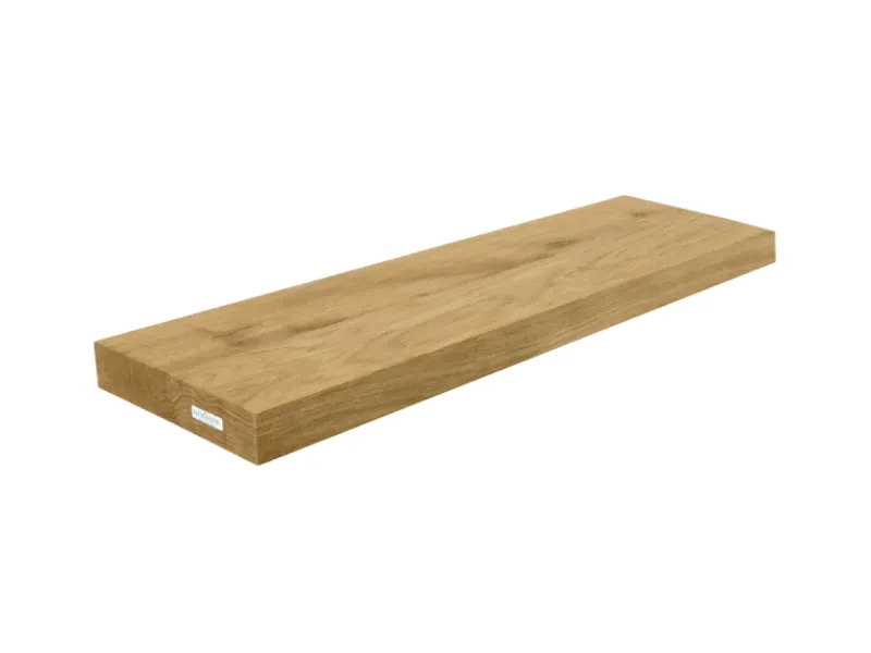 Hot holz4home Schwebendes Wandregal aus Eiche 70cm Ohne Baumkante Natur