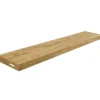 Hot holz4home Schwebendes Wandregal aus Eiche 100cm Ohne Baumkante Natur