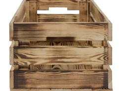 Holzkiste L Kiefer geflammt 23,9 cm x 39 cm x 29,2 cm