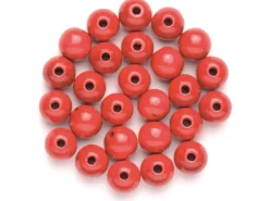 Online Holzperle Ø 15 mm, 14 Stück FSC® Karminrot