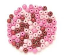 Clearance Holzperle Ø 6 mm, 118 Stück FSC® Rosa-Mix