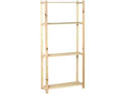 Holz-Schraubregal FSC® 170 cm x 80 cm x 30 cm Natur