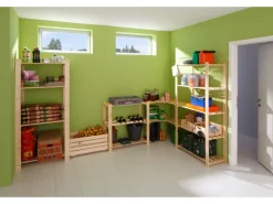 Holz-Schraubregal FSC® 170 cm x 80 cm x 30 cm Natur