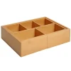 Sale HOMCOM Aufbewahrungsbox Organizer Ausziehbar Bambus Natur 24,6 x 17,6 x 7 cm