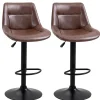 Hot HOMCOM Barhocker 2er Set Barstuhl mit Rückenlehne