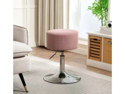 Sale HOMCOM Barhocker Gepolstert Barstuhl für Küche Wohnzimmer Esszimmer Rosa