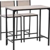 Online HOMCOM Barmöbel MDF Metall Natur Schwarz L89 x B45 x H87 cm L39 x B45 x H95 cm