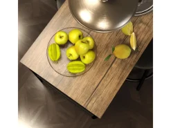 HOMCOM Bartisch Set mit Barhocker Set 3-tlg Stahl MDF Eiche 90L x 50B x 90,5H cm