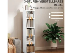Discount HOMCOM Bücherregal Standregal mit 5 Ebenen Aufbewahrungsregal