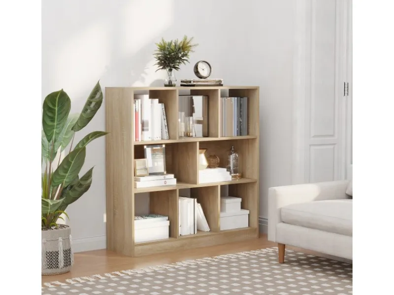 HOMCOM Bücherregal 3-Stöckige für Home-Office Wohnzimmer 97,5 x 30 x 100cm
