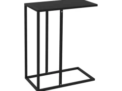 HOMCOM Beistelltisch Laptoptisch mit Stahlgestell Schwarz 46 x 26 x 60 cm