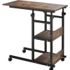 Online HOMCOM Beistelltisch mit Rollen Höhenverstellbar 80x40x72-82 cm