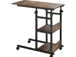 Online HOMCOM Beistelltisch mit Rollen Höhenverstellbar 80x40x72-82 cm