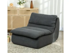 HOMCOM Bodenstuhl mit Einteiligem für Zuhause Büro 103L x 82B x 75H cm