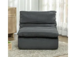 HOMCOM Bodenstuhl mit Einteiligem für Zuhause Büro 103L x 82B x 75H cm